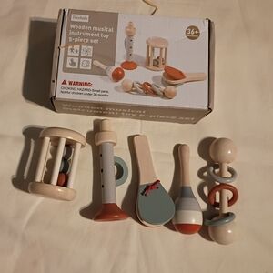 New & Unused Treehole Wooden Musical Instrument Toy 5-Piece Set - Kids 36+